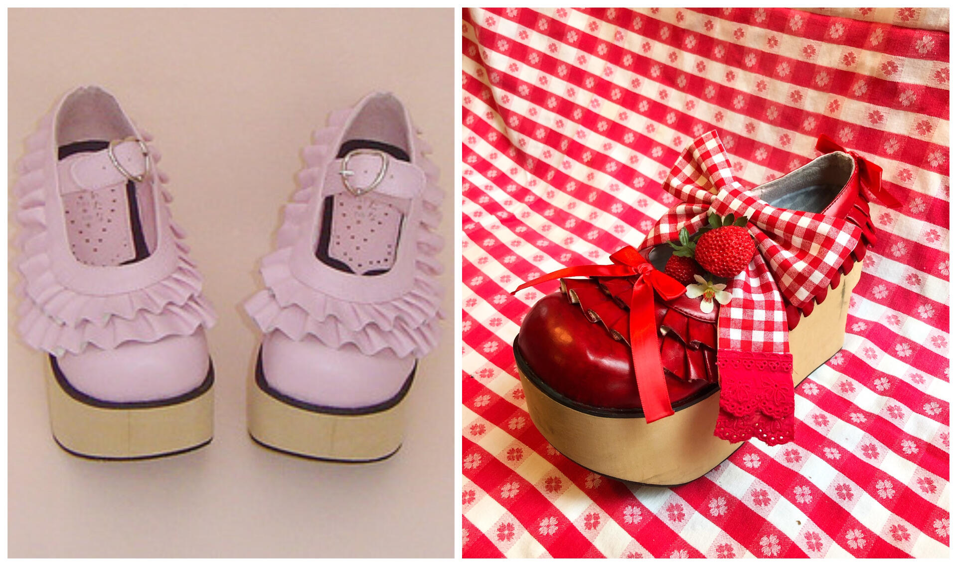 Customized Strawberry Shoes with handmade accessories (2020)